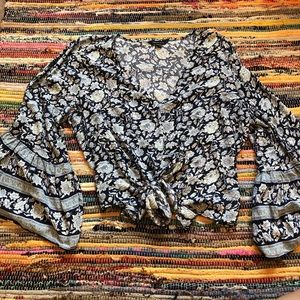 Hippie flare sleeve top